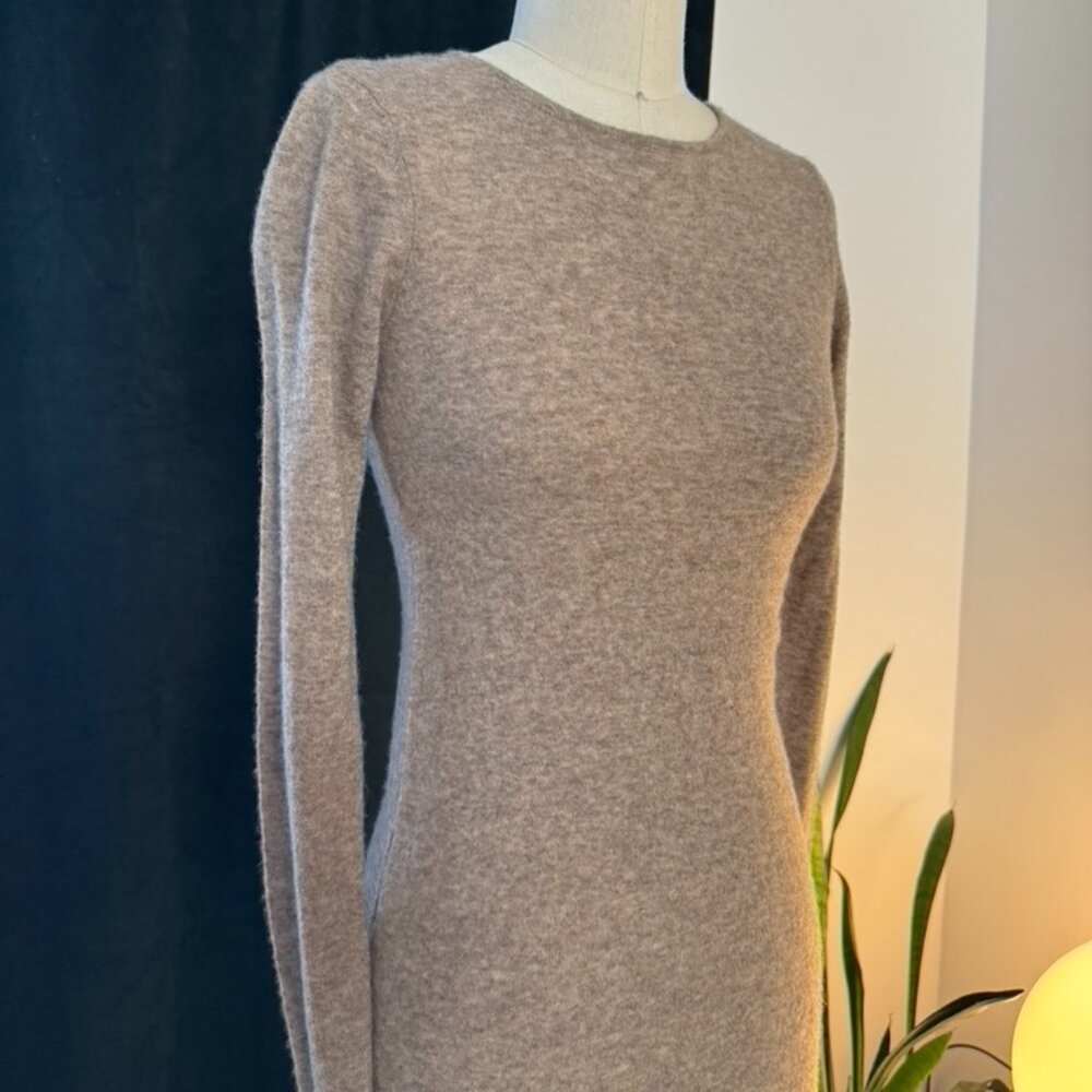 Sand Color Cashmere Maxi - sweater Dress US size Small
